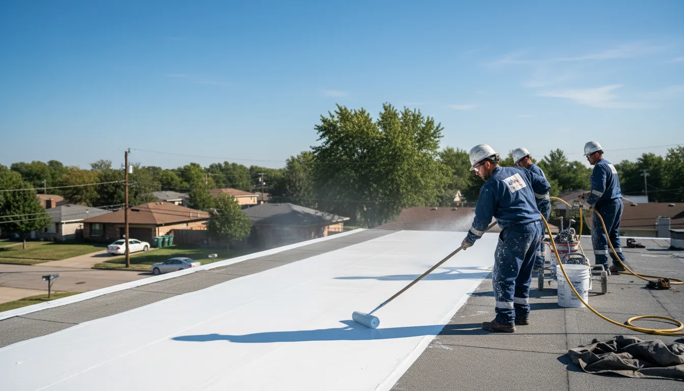 Commercial roof coating in Machesney Park, IL near me